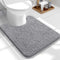 OLANLY Toilet Rugs U-Shaped 24x20, Extra Soft Absorbent Chenille Bathroom Rugs, Non-Slip Toilet Bath Mat