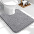 OLANLY Toilet Rugs U-Shaped 24x20, Extra Soft Absorbent Chenille Bathroom Rugs, Non-Slip Toilet Bath Mat