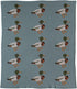 Creative Co-Op Soft Cotton Knit Baby Blanket with Decorative Duck Print, Multicolor
