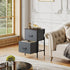 WLIVE Night Stand Set 2, Small Dresser and Nightstand with 2 Drawers, End Table with Fabric Bins for Bedroom