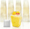 180 Pack Gold Glitter Dessert Cups with Lids and Spoons 5Oz Plastic