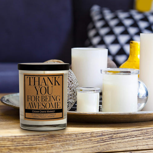 Thank You Candle Gifts for Women - Gratitude and Appreciation Gift, Present for Friends, Mentor, Neighbor,