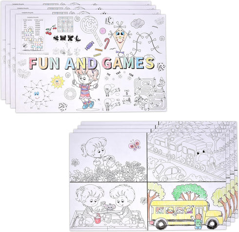Gift Boutique 50 Kids Activity Place Mats Disposable Paper 11"x 17" 2