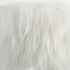 Linon Flokati Foot Stool, 16-Inch, White, 16"W x 16"D x 12.6"H