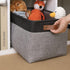 DULLEMELO Fabric Storage Basket for Organizing Clothes, Toys, Towels, Laundry, Nursery - Black & Gray