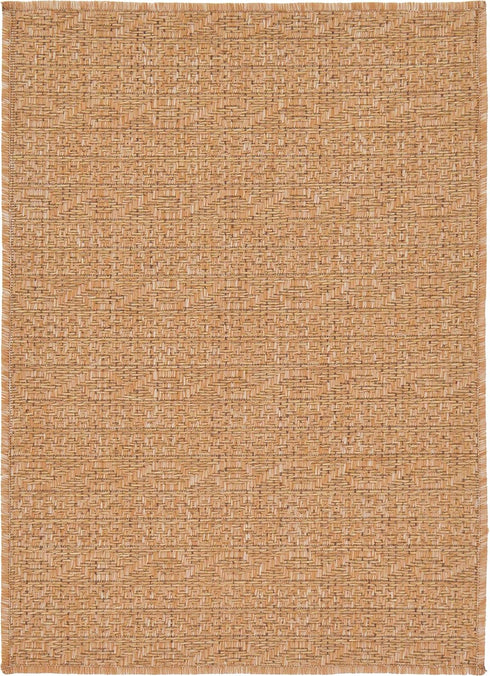 Unique Loom Outdoor Modern Collection Area Rug - Links, 2' 2" x 3' 1" Rectangle, Light Brown/Brown