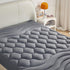 Soft Cooling Quilted Mattress Pad, Fitted Protector with Down Alternative Fill, Deep Pocket, Machine Washable (Grey,