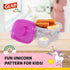 Glad for Kids GladWare Snack Containers, Unicorn Design, BPA-Free Plastic, 24oz, 4 Count, Pink