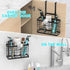 Hair Tool Organizer, Blow Dryer Holder for Cabinet Door, Bathroom Storage Basket for Hair Care & Styling Tools