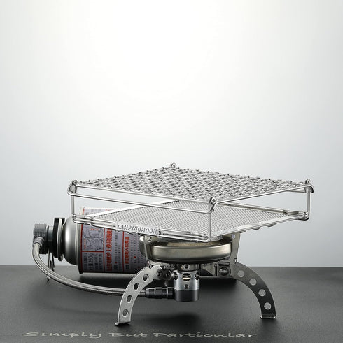CAMPINGMOON Camping Toaster for Gas Stove, 304 Stainless Steel Bread Toaster with Anti-Scalding Mesh Fork US-1615