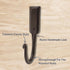 Kings County Tools Hand-Forged Iron Wall Hook - Large Size 6-1/2”, Rustic Look, Elegant Tapered Curl