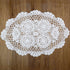 Phantomon Handmade Crochet Cotton Lace Placemats, Pack of 4 Oval Shape Doilies, White, 12 x 17 inch
