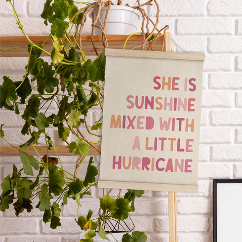 12x16 Inch HRQKO She is Sunshine Poster Hanger Frame, Pink Girls Room Wall Decor, Sunshine Nursery Posters Wall Art