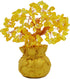 7 Inch Feng Shui Citrine Quartz Gemstone Money Tree Natural Gold Crystal Decoration for Office Room Good Luck Fortune
