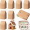 Wehhbtye 52 Sets Christmas Gingerbread House Cardboard, Gingerbread House Shaped Boxes with Stickers,