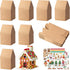 Wehhbtye 52 Sets Christmas Gingerbread House Cardboard, Gingerbread House Shaped Boxes with Stickers,