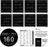 160 Spice Jar Labels, Minimalist Matte Black Stickers for Kitchen & Pantry Organization