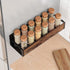 2/3/4 Pack Vetacsion Moveable Fridge Magnetic Spice Racks,Metal Black/White (Wood)