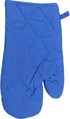 Set of 4 Dark Blue Pot Holders 9" x 7" and Oven Mitts 12" (Dark Blue)
