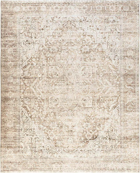 Boho Kitchen Rug Washable, 2x3 Non-Slip Farmhouse Neutral Small Area Rug for Bathroom Bedroom Indoor Entrway
