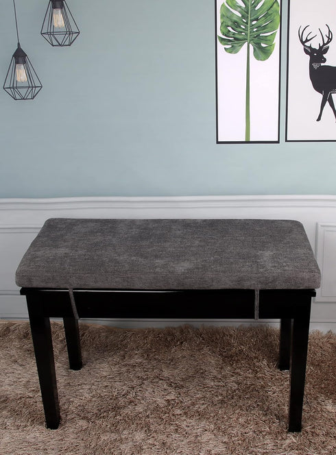 48"x12"x2" Loveboat Washable Bench Cushion, Non-Slip Bench Pad for Shoe Storage, Window, Piano, Dining Dark Grey