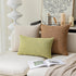 Kevin Textile Decorative Throw Cushion Covers Set of 2, Farmhouse Cushion Case Indoor Outdoor, 22 x 22 inches (Hazel