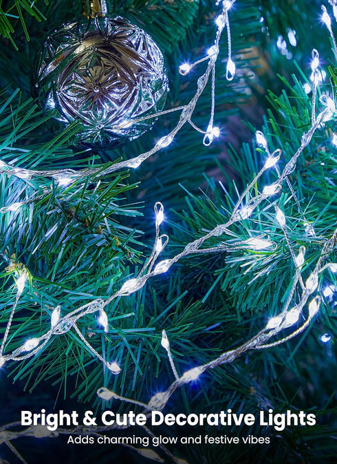 14 10FT 388LED Flowing Fairy Lights Plug in with Modes, Twinkle String Lights Indoor, Christmas Tree Lights Indoor