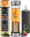 Pure Zen Tea Tumbler with Infuser - Double Wall Glass Travel Mug