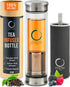 Pure Zen Tea Tumbler with Infuser - Double Wall Glass Travel Mug