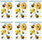Beistle 6 Sheets Bumblebee Window Clings, 12" x 17" Sheets