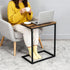 Set 2, 21.7 SUPER DEAL C Shaped Side Table of Small End Tables for Living Room, Bedroom, Bedside, Wide Tray for Laptop