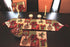 Tache Home Fashion Christmas Decorative Tapestry Table Runners with Tassels, Holiday Tidings Poinsettia 13 x 90