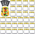 Rainforce Mason Jars 8 oz 30 Pack- Small Mason Jars With Gold