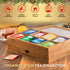8 Set Bambuesi Tea Box Organizer with Drawer - Compartment Bamboo Wooden Tea Storage Chest with Acrylic Window
