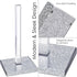 Elavain 12.5 Elegant Acrylic Paper Towel Holder Stand & Standing Toilet Paper Holder | Silver Base & Clear Stem | Great