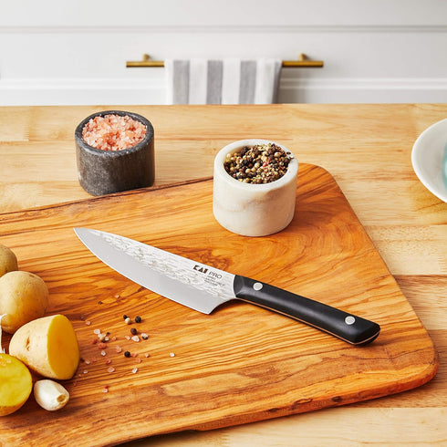 Kai PRO 6" Chef’s Knife, Hand Sharpened Kitchen Knife, Japanese AUS6M Stainless Steel Blade, Full-Tang POM Handle