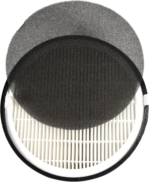 HQRP 2-Pack LV-H132-RF Replacement Filter for LEVOIT LV-H132 Air Purifier, 3-in-1 HEPA Activated Carbon Filter Set