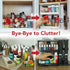 Cabinet Caddy Spice Rack Organizer for Cabinet - Slide & Rotate Kitchen Organizers - 2 Double-Decker Shelves - Non-Skid