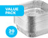 MontoPack 8” Disposable Aluminum Foil Square Baking Pans | 8 x 8 Cake Pan Tin for Broiling, Toaster Oven, Meal Prep, Roasting, Take Out | 20 Pack (8" X 8" Without Lids) by MontoPack