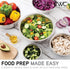 COOK WITH COLOR 6 Piece Stainless Steel Mixing Bowls Set, Nesting Prep and Mixing Bowls
