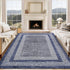 2x6 GarveeHome Modern Bordered Runner Rug Soft Non Slip Runner Washable Non Shedding Floor Carpet, Distressed Geometric