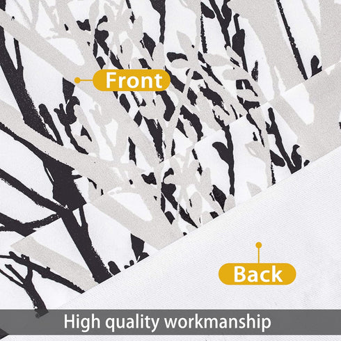 DriftAway Tree Branch Abstract Ink Printing Lined Thermal Insulated Window Curtain Valance 52 Inch by 14 Inch