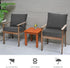 Set, 6 Inch Giantex Patio Cushion Deep Seat and Back Cushion, Outdoor Chair Pads with Ties, Cushion Replacement
