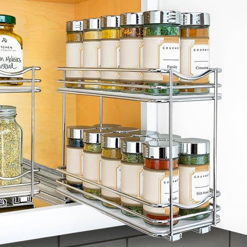LYNK PROFESSIONAL Pull Out Spice Organization for Cabinets - 4-3/8 inch Wide