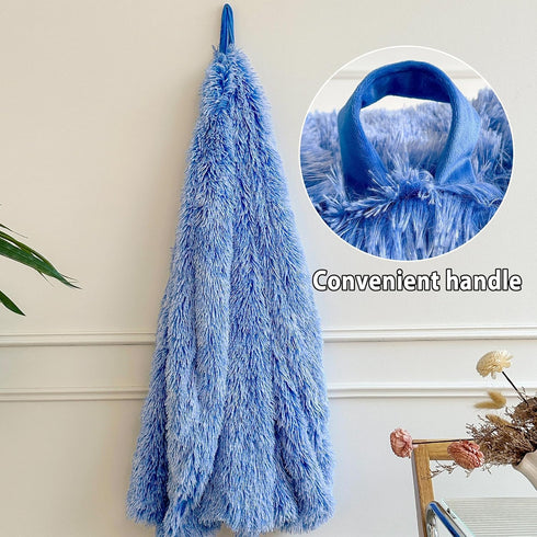 LIFEREVO Fluffy Faux Fur Bean Bag Chair Cover Blue (No Filler), Ultra-Soft Stuffed Animal Storage Bean Bag Kids Adults