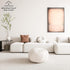 Moderner Faux Leather Pouf Unstuffed Ottoman Moroccan Footstool, Floor Footrest Cushion, Storage Solution - Natural