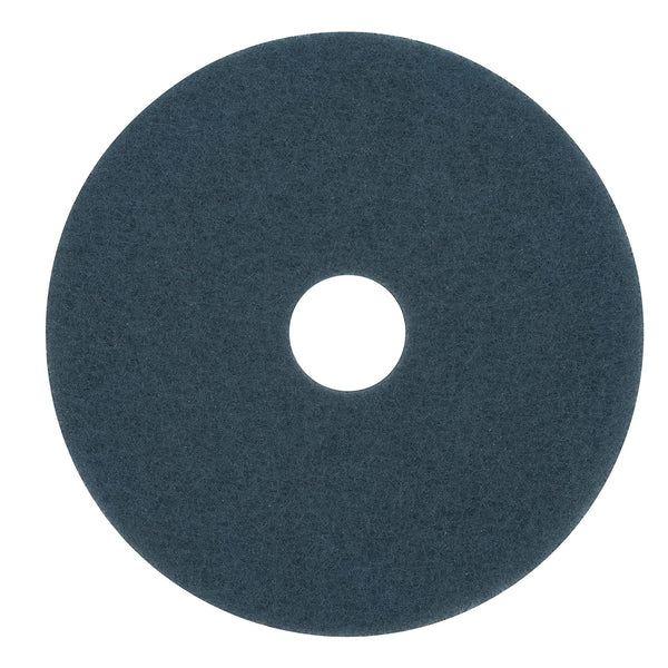 3M Blue Cleaner Floor Pad 5300, 11", 5/Case, Heavy Duty Scrubbing Pad