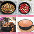 Herogo 8 Inch Round Cake Pan Set of 3, Black Nonstick Stainless Steel Baking Pan for Birthday Wedding Layer Cakes