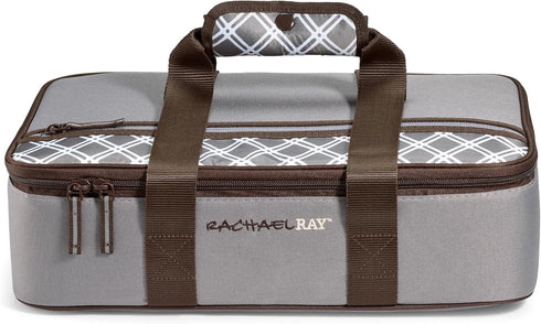 Rachael Ray Thermal Insulated Lasagna Lugger, Casserole Carrier for Hot or Cold Food, Fits 9" x 13" Dish