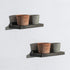Set 2 104Inch Freezing point Small Floating Shelves for Wall of Natural Wood Trapezoid Mini Wall Shelf Decor Plant